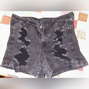 American Eagle Outfitters Charcoal Distressed Women's Jeans